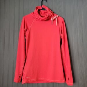 Nike Pro Hyperwarm Dri-FIT Max Fusion Mock Neck Pullover Shirt Pink Women's M